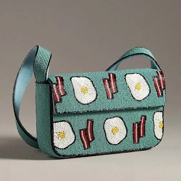 Anthropologie Handbags - Anthropologie beaded Fiona bag- Bacon and Eggs